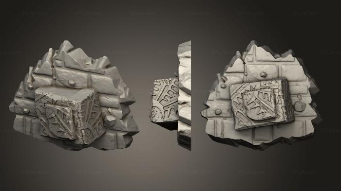 Базы (Руины Скального Храма Руины Скального Храма 5, BASES_4343) 3D модель для ЧПУ станка