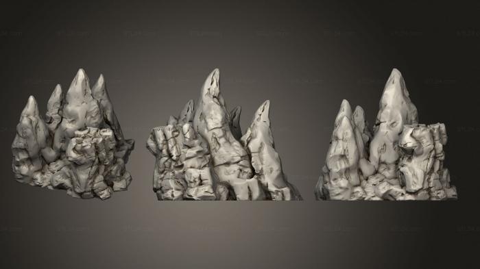 Bases (Rock terrain Spike group1, BASES_4344) 3D models for cnc