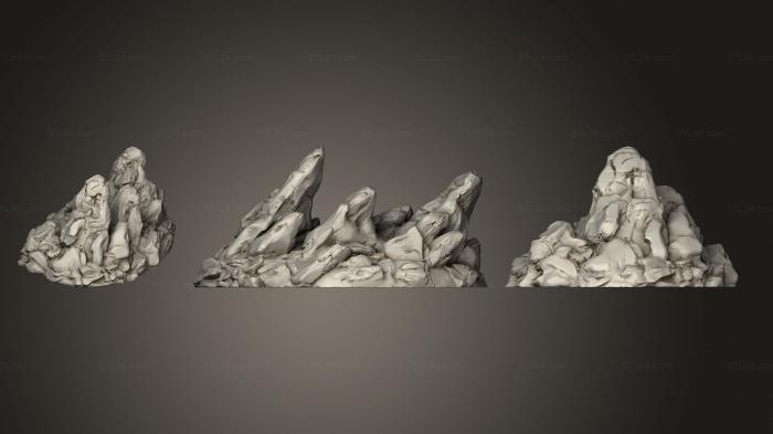 Bases (Rock terrain Spike group2, BASES_4345) 3D models for cnc
