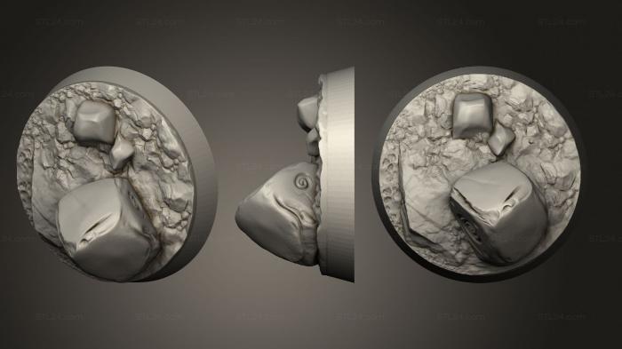 Базы (Круглые основания 32 мм 40, BASES_4981) 3D модель для ЧПУ станка