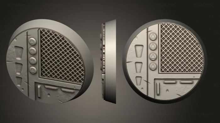 Bases (Sci Fi 32mm round base magnet V5, BASES_5154) 3D models for cnc