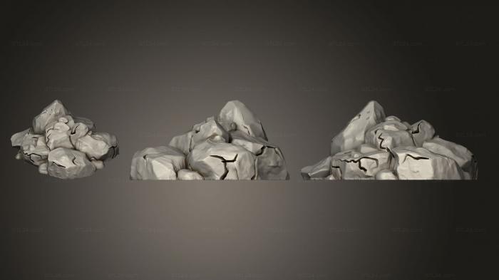 Bases (smallpile rocks raw, BASES_5289) 3D models for cnc