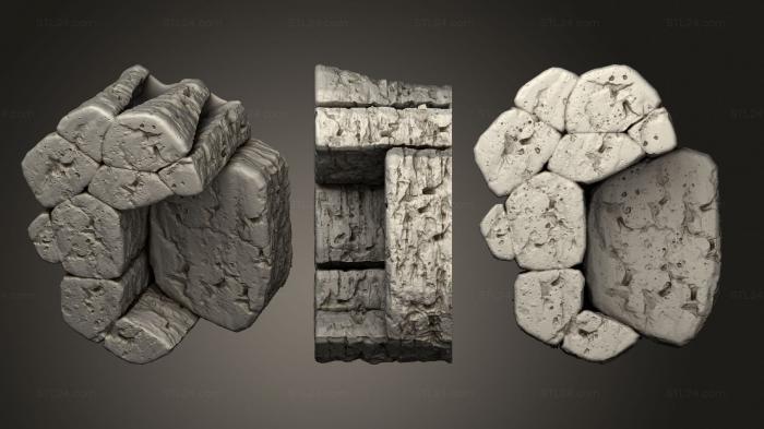 Базы (Штабелируемые камни v3, BASES_5806) 3D модель для ЧПУ станка