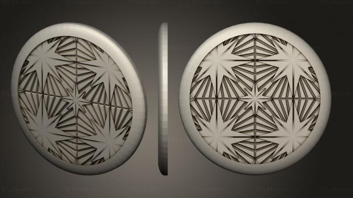 Bases (Star Pattern 40mm Round 1 v1 0, BASES_5823) 3D models for cnc