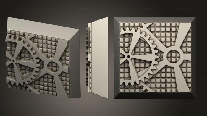 Bases (Steam Punk 20mm magnet square, BASES_5883) 3D models for cnc