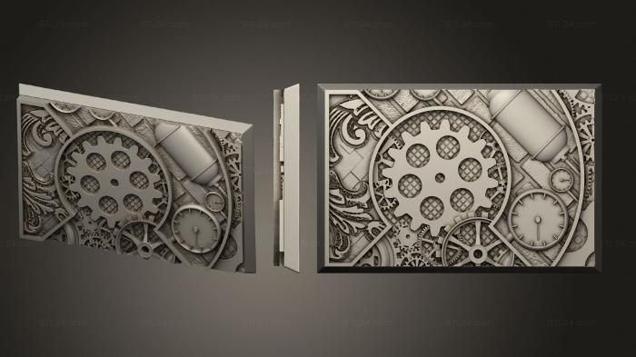 Steam Punk 50x75mm square base magnet