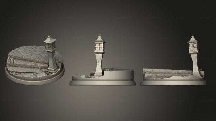 Bases (Temple Stairs Base 40, BASES_6003) 3D models for cnc