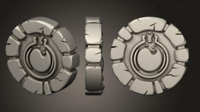 Bases (Token Druid, BASES_6076) 3D models for cnc