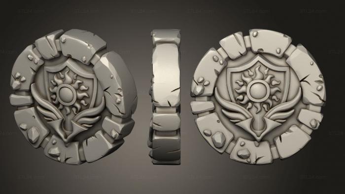 Bases (Token Paladin, BASES_6079) 3D models for cnc