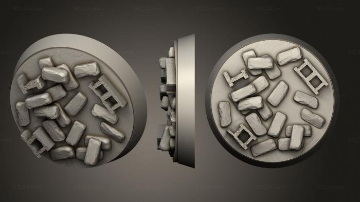 Bases (Urban Apocalypse 32mm round magnet V2, BASES_6180) 3D models for cnc