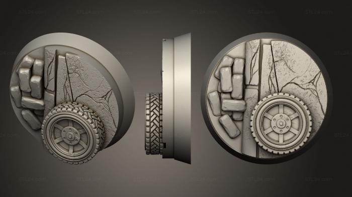 Bases (Urban Apocalypse 32mm round magnet V3, BASES_6181) 3D models for cnc