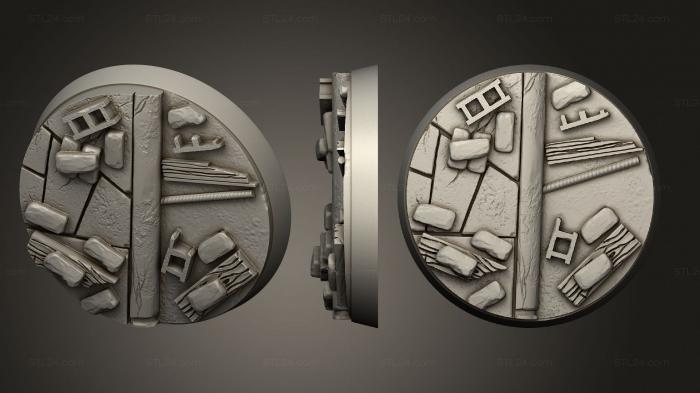 Bases (Urban Apocalypse 40mm round magnet, BASES_6185) 3D models for cnc