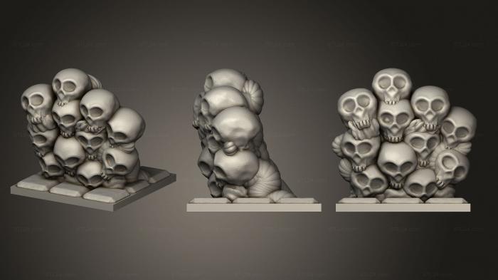 Bases (Wall of Skulls 2 Inch, BASES_6347) 3D models for cnc