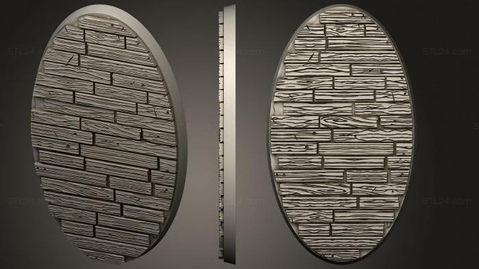 Wood 90x52mm Oval base magnet
