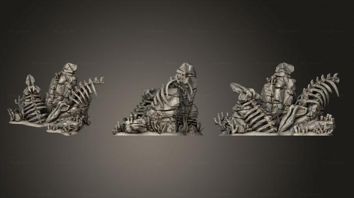 Bases (Wreckage and Giant Bits Whale Skeletons, BASES_6460) 3D models for cnc