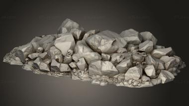 Bases (Shadow Fey Jagged Rocks Scatter, BASES_6524) 3D models for cnc