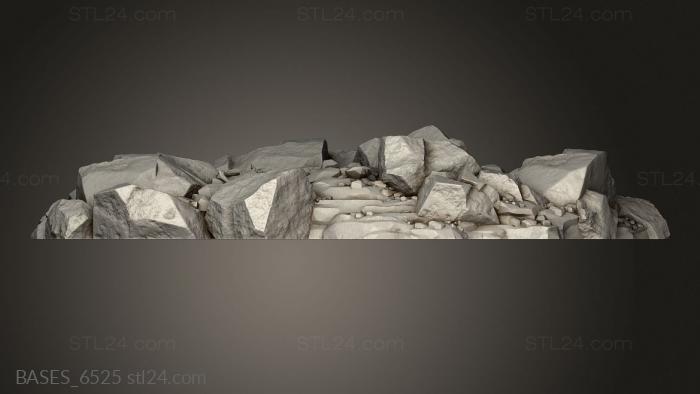 Bases (Shadow Fey Jagged Rocks Scatter, BASES_6525) 3D models for cnc