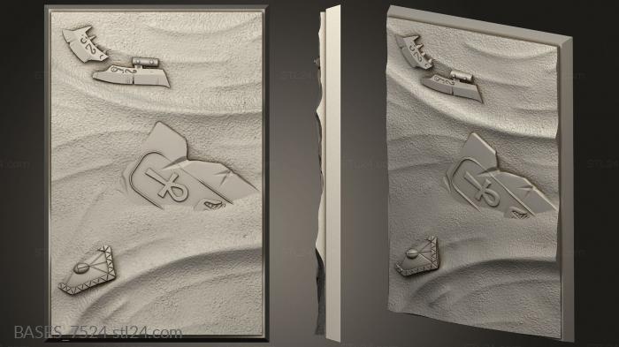 Bases (Cursed Sands Sq, BASES_7524) 3D models for cnc