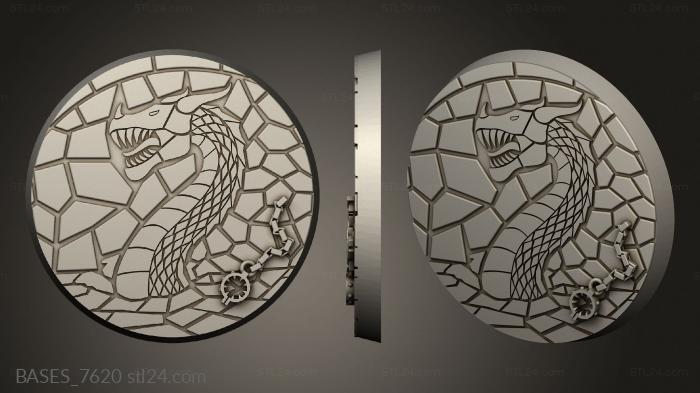 Bases (Dark Elves core sea serpent, BASES_7620) 3D models for cnc