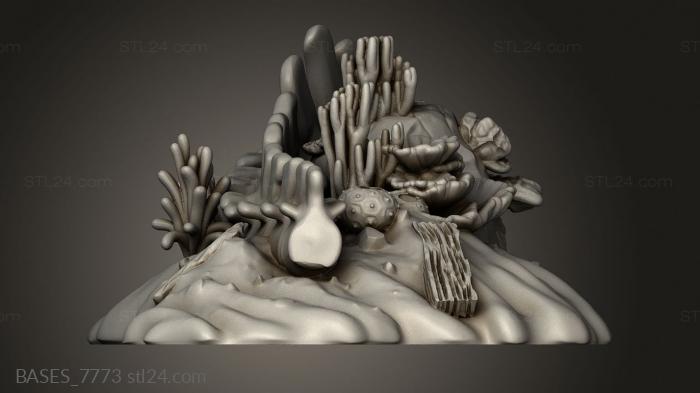 Bases (Underwater Sea Creature Bones, BASES_7773) 3D models for cnc