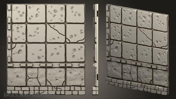 Bases (Tile Slim, BASES_8007) 3D models for cnc