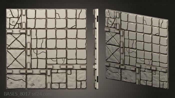 Bases (Tile Slim, BASES_8017) 3D models for cnc