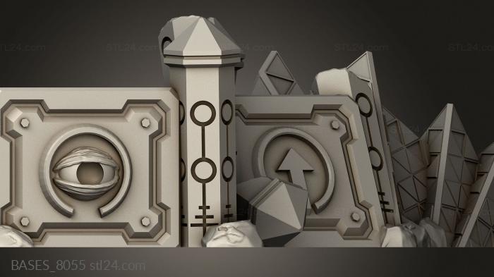 Bases (Tokens TEXT Cover, BASES_8055) 3D models for cnc