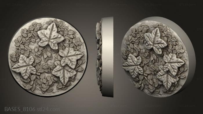 Bases (Leaves, BASES_8106) 3D models for cnc