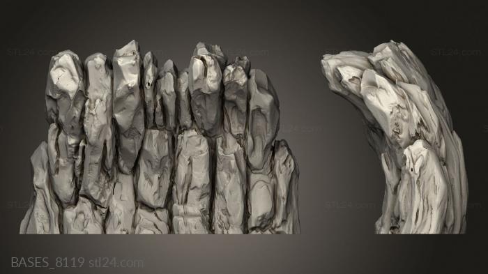 Bases (Terrain Rock Walls wall, BASES_8119) 3D models for cnc