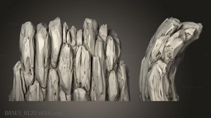 Bases (Terrain Rock Walls wall, BASES_8120) 3D models for cnc