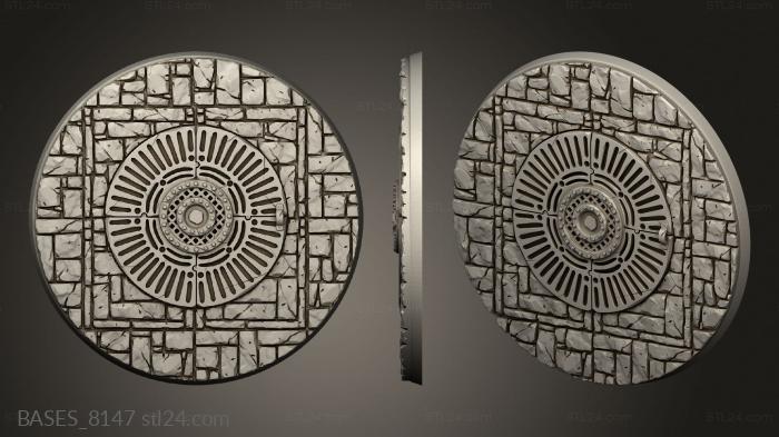 Bases (Dungeon Circle DOT, BASES_8147) 3D models for cnc