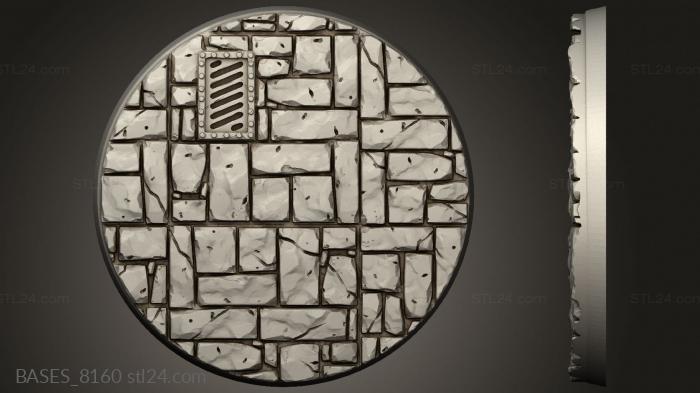 Bases (Dungeon Circle DOT, BASES_8160) 3D models for cnc