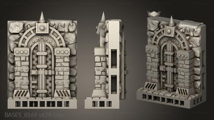 Bases (Dungeon Walls wall Curved, BASES_8169) 3D models for cnc