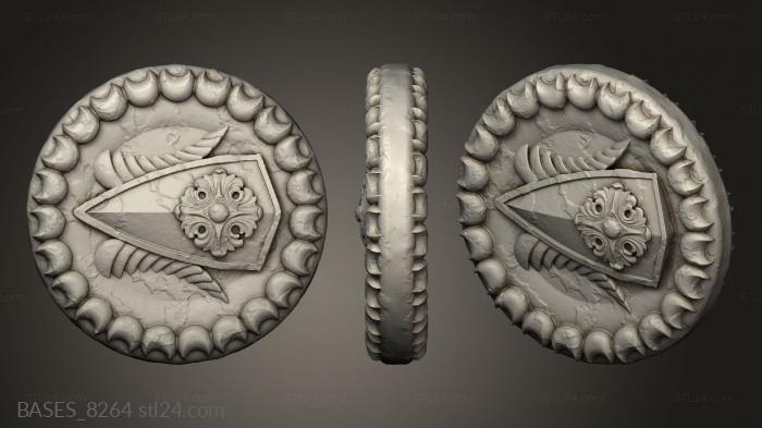 Bases (Silver coin, BASES_8264) 3D models for cnc