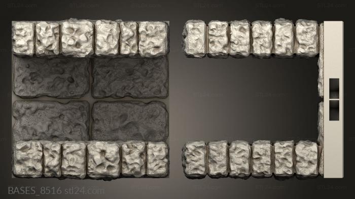 Bases (Dungeon Narrow Hall, BASES_8516) 3D models for cnc