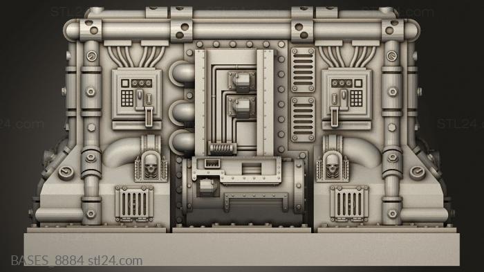 Базы (Угол Коридора Готического космического корабля, BASES_8884) 3D модель для ЧПУ станка