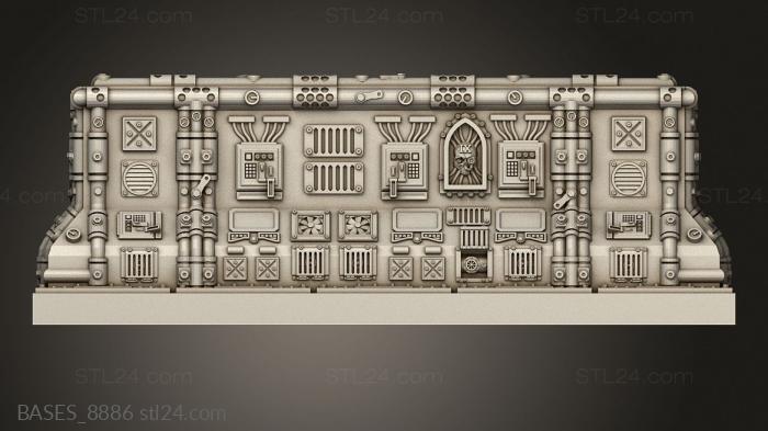 Базы (Готический Коридор Космического Корабля, BASES_8886) 3D модель для ЧПУ станка