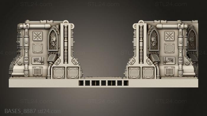 Базы (Готический Коридор Космического Корабля, BASES_8887) 3D модель для ЧПУ станка