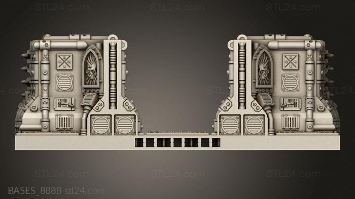 Базы (Готический Коридор Космического Корабля, BASES_8888) 3D модель для ЧПУ станка