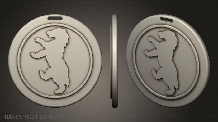 Bases (Harry Potter hufflepuff emblem, BASES_9051) 3D models for cnc