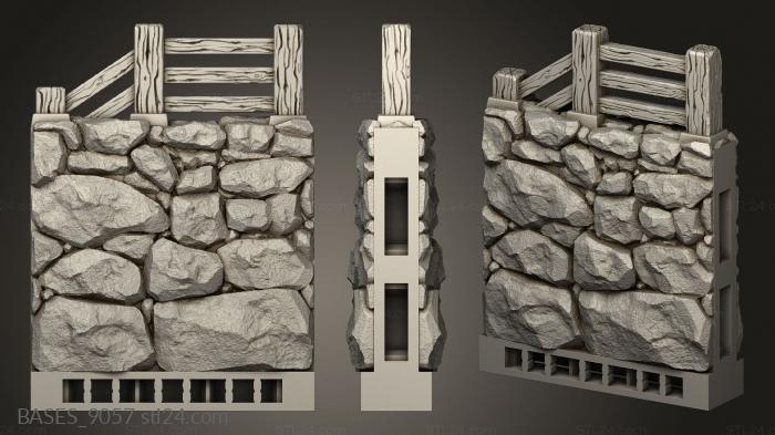 Bases (Walls Fences Fence, BASES_9057) 3D models for cnc