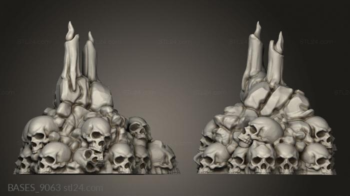Bases (Hell Hath Fury Skull Pile candle, BASES_9063) 3D models for cnc