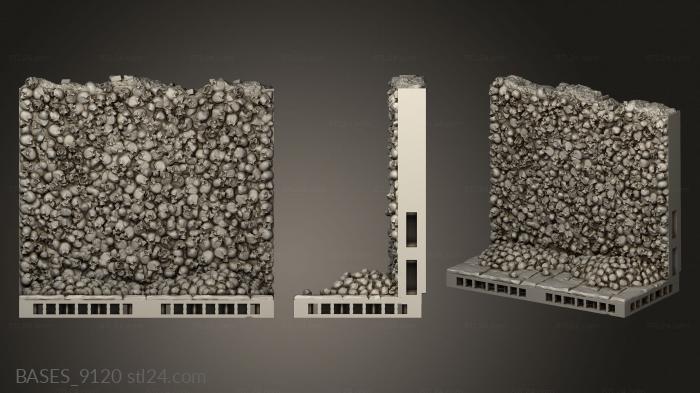 Bases (Hidden Crypt Walls mors Vincit Omnia, BASES_9120) 3D models for cnc