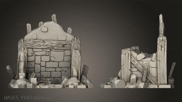Bases (Houses ruins HOUSE RUIN, BASES_9160) 3D models for cnc