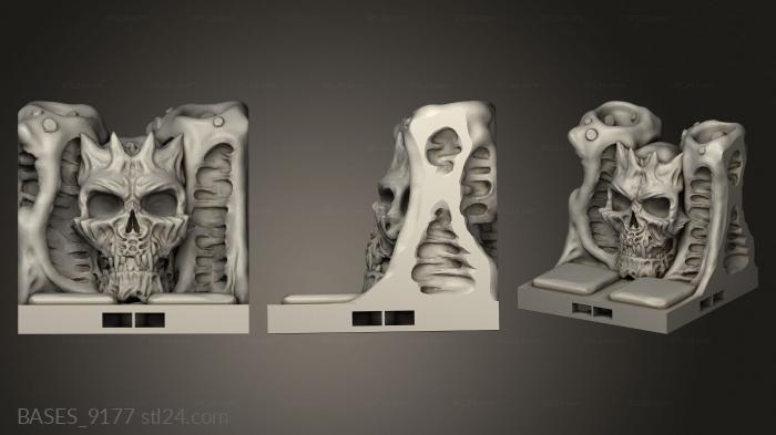 Bases (Abbadon Straight Wall Skull, BASES_9177) 3D models for cnc
