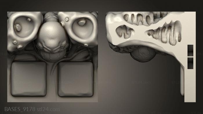 Bases (Abbadon Straight Wall Skull, BASES_9178) 3D models for cnc