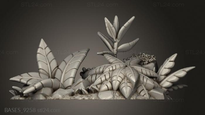 Bases (Jungle Core Plants Rocks, BASES_9258) 3D models for cnc