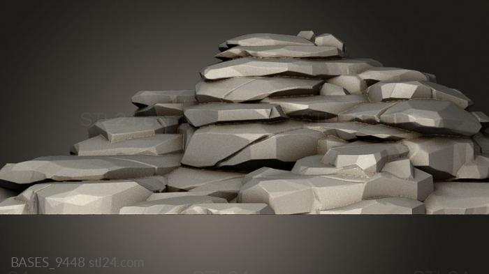 Bases (Lootbag rock plateau small, BASES_9448) 3D models for cnc