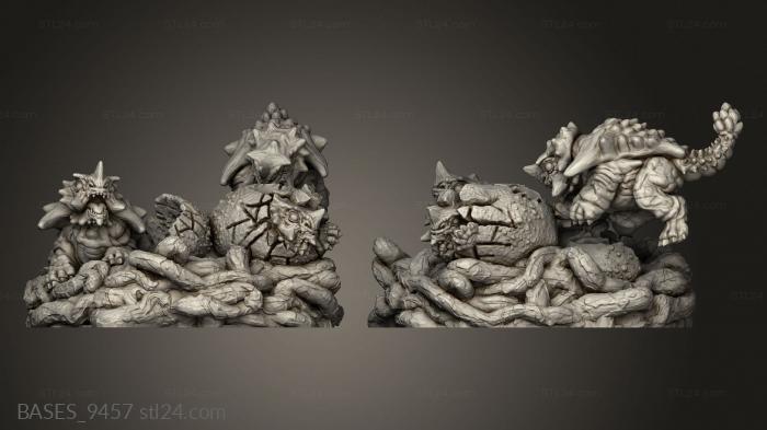 Bases (Lost Kingdom Nahuatl and babies Babies Nest, BASES_9457) 3D models for cnc