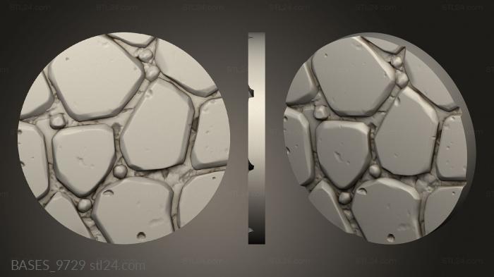 Базы (МОДУЛЬНЫЙ ТОППЕР ДЛЯ ГОБЛИНОВ, BASES_9729) 3D модель для ЧПУ станка